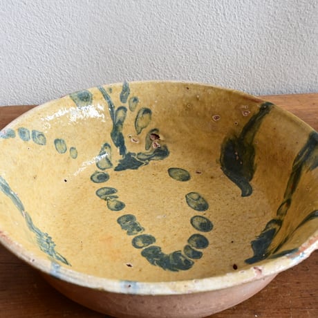 France Antique Slipware Bowl / フランス アンティーク スリップウェア のボウル