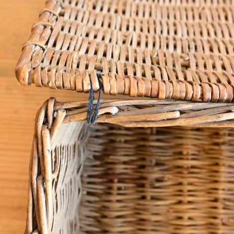 France Antiques Wood Basket Panier  /  フランス  ミニバスケット パニエ かご ラタン