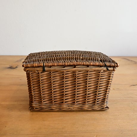 France Antiques Wood Basket Panier  /  フランス  ミニバスケット パニエ かご ラタン