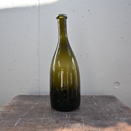 FRANCE Old Glass Wine Bottle  / フランス アンティーク 吹きワインボトル