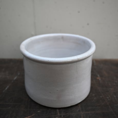 France Old Faience Fine Pot / フランス 古い白錫釉のポット B