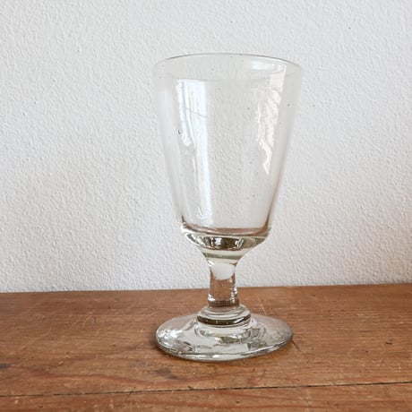 FRANCE Antique Wine Glass  / フランス アンティーク 曲がり円錐型ビストロワイングラス
