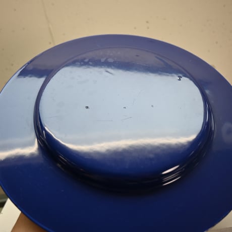 ARABIA FINEL Enamel plate Kaj Franck (BLUE)  / アラビア・フィネル カイフランク 琺瑯プレート（青) C