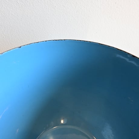 ARABIA FINEL Enamel BOWL by Kaj Franck / フィネル カイフランク  琺瑯ボウル（水色）φ:21cm