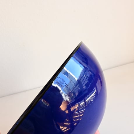 ARABIA FINEL Enamel BOWL by Kaj Franck / フィネル カイフランク  琺瑯ボウル（ブルー×ホワイト）φ:16cm