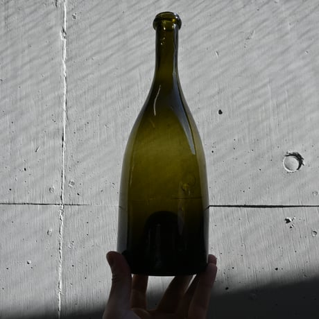 FRANCE Old Glass Wine Bottle  / フランス アンティーク 吹きワインボトル