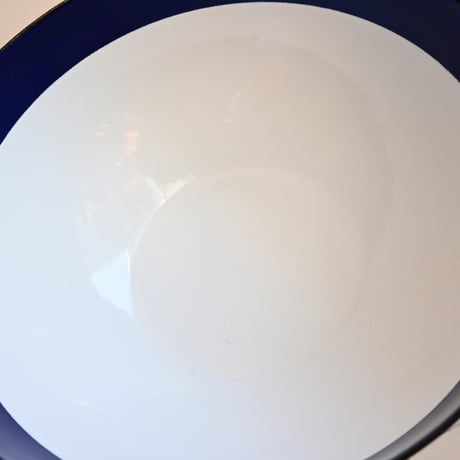 ARABIA FINEL Enamel BOWL by Kaj Franck / フィネル カイフランク  琺瑯ボウル（ブルー×ホワイト）φ:16cm