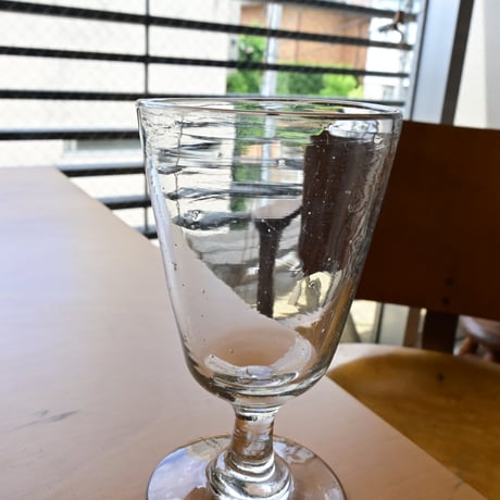 FRANCE Antique Wine Glass  / フランス アンティーク 曲がり円錐型ビストロワイングラス