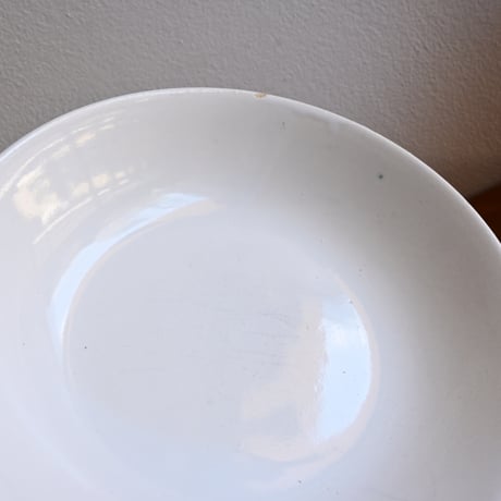 France Antique Faience Fine Soup Plate  / フランス アンティーク 白錫釉のスーププレートA