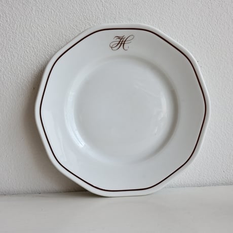 Finland OLD ARABIA  / オールドアラビア 茶文字プレート  φ:20.5cm  A