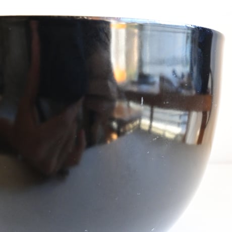 ARABIA FINEL Enamel BOWL by Kaj Franck / フィネル カイフランク  琺瑯ボウル（ブラック）φ:21cm