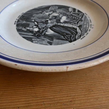 France Antique GIEN histoire de Jeanne d'Arc n°9 / フランス ジアン窯 ジャンヌダルク物語皿 n°9