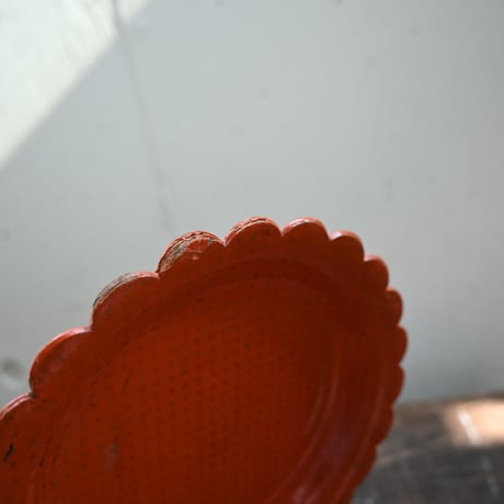 France Papier-Mache Smalltray Red / フランス パピエマシェの小さなトレイ 赤