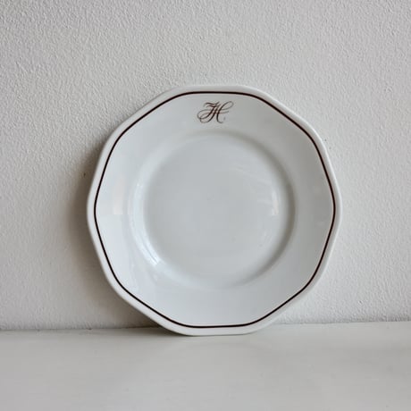 Finland OLD ARABIA  / オールドアラビア 茶文字プレート  φ:20.5cm  A