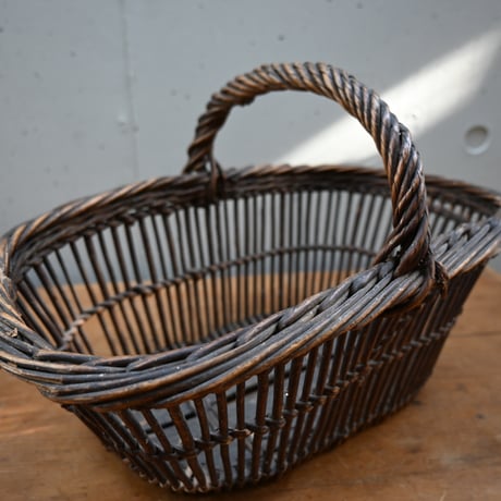 France wood basket Paniers　/ フランス 古いパニエ バスケット かご