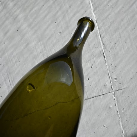 FRANCE Old Glass Wine Bottle  / フランス アンティーク 吹きワインボトル
