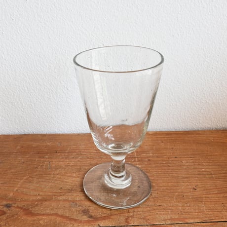 FRANCE Antique Wine Glass  / フランス アンティーク 曲がり円錐型ビストロワイングラス