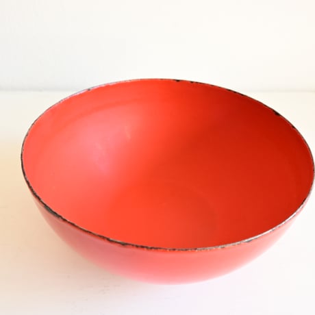 ARABIA FINEL Enamel BOWL   / アラビア・フィネル  琺瑯ボウル（レッド）φ:14cm  B