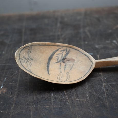 Sweden Wood Spoon / スウェーデンの木製スプーン 木匙 C