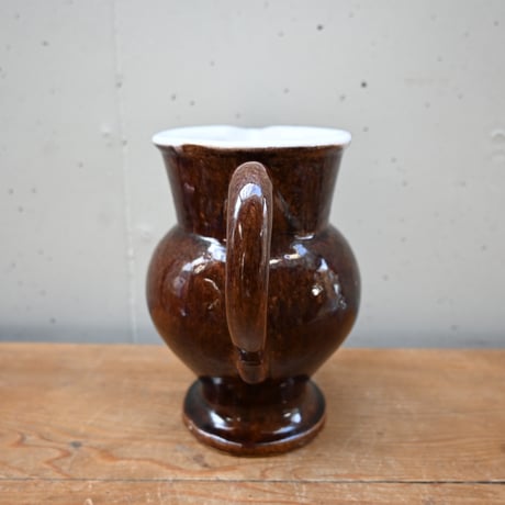France Antique Cul Noir Pitcher / フランス アンティーク キュノワール ピッチャー（金直しあり）A