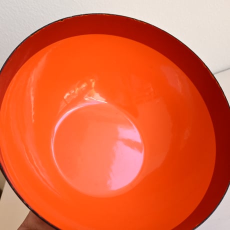 ARABIA FINEL Enamel BOWL by Kaj Franck / フィネル カイフランク  琺瑯ボウル（レッド×オレンジ）φ:16cm