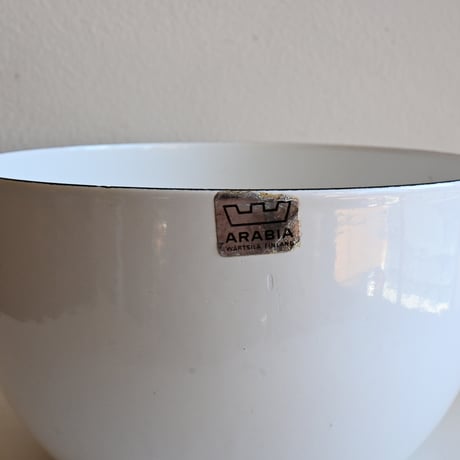 ARABIA FINEL Enamel BOWL by Kaj Franck / フィネル カイフランク  琺瑯ボウル（ホワイト）φ:16.2cm