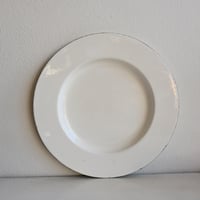 ARABIA FINEL Enamel Plate by Leif Eriksson / フィネル レイフ・エリクソン  琺瑯プレート（ホワイト）φ:28cm B