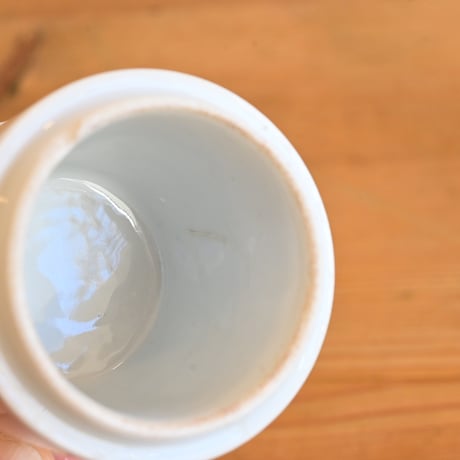 France Antique Pharmacy white porcelain canister / フランス アンティーク 薬局の白磁キャニスター 小-1