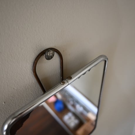 France Metal frame Stand＆Wall Mirror / フランス 古いメタルフレームのスタンドミラー＆壁掛けミラー  B