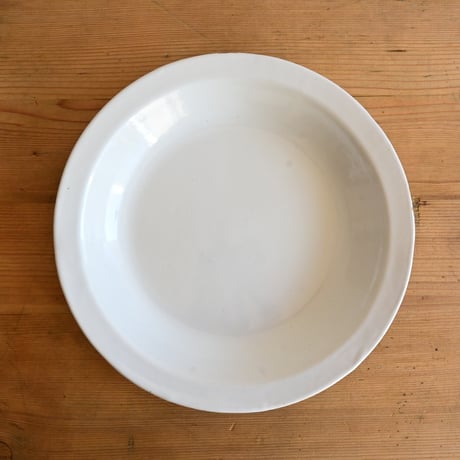France Antique Faience Fine / フランス アンティーク 白錫釉の深皿 φ:27.4cm