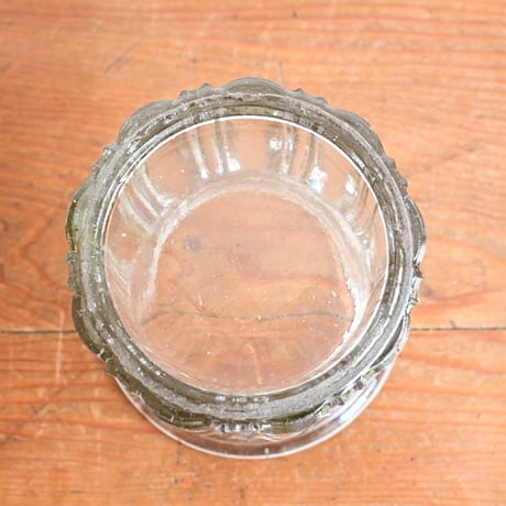 France Old Confiture pot / フランス 古い ガラスのコンフィチュールポットA