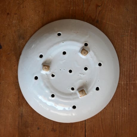 France Antique Moustiers Faience Faisselle / フランス アンティーク ムスティエの穴あきボウル