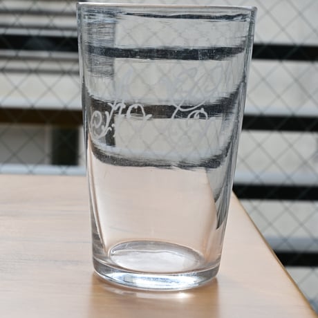 France Antique   Etching Glass / フランス アンティーク エッチングが施されたクリスタルグラス