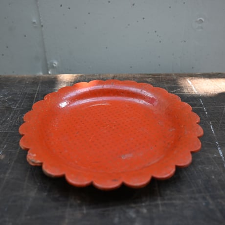 France Papier-Mache Smalltray Red / フランス パピエマシェの小さなトレイ 赤