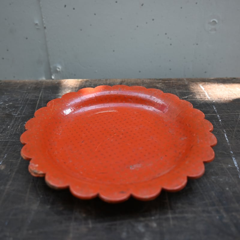 France Papier-Mache Smalltray Red / フランス パピエマシェ