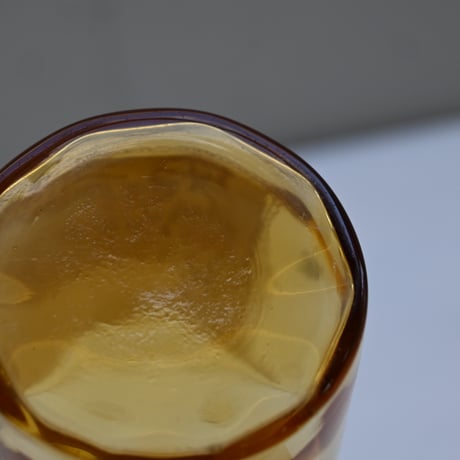 France Antique "l'Electricité" Cutting Glass  / フランス アンティーク 絵付けの面取グラス