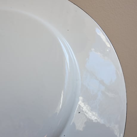 ARABIA FINEL Enamel Plate by Kaj Franck / フィネル カイフランク  琺瑯プレート（ホワイト）φ:28cm A
