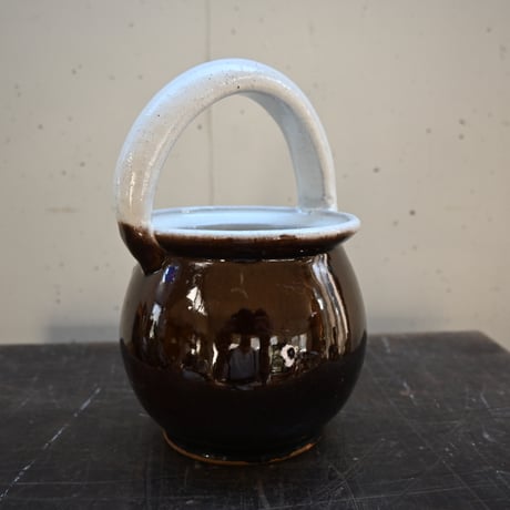 France Old Cul Noir Bowl/ フランス 古い キュノワール 持ち手付きボウル
