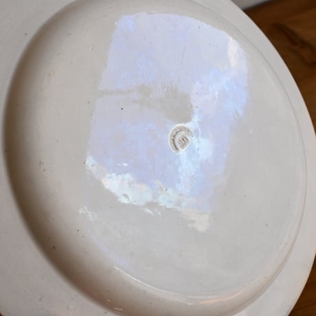 France Antique Montereau Plate/ フランス アンティーク モントロー グリザイユ キリストのプレート C