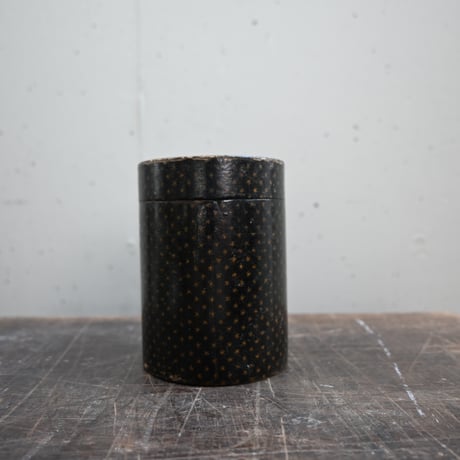 France Papier-Mache Canister Black / フランス パピエマシェのキャニスター