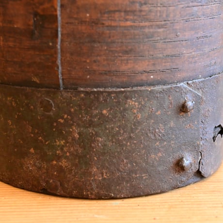 France Antique  Measuring cup  / フランス アンティーク 木と鉄の計量カップ H:10.5cm