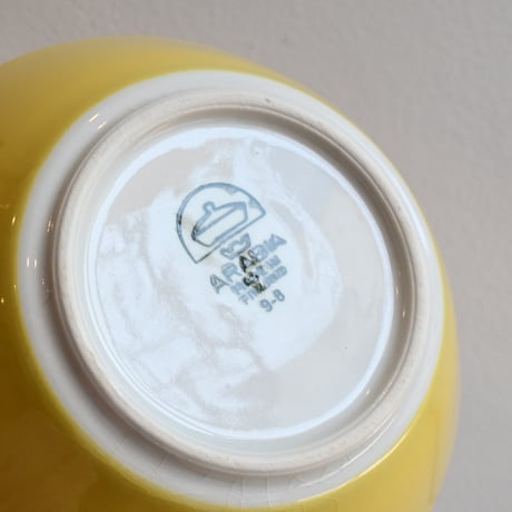 Finland ARABIA Bowl (Yellow×White) / フィンランド アラビア シリアルボウル  黄色×白 A