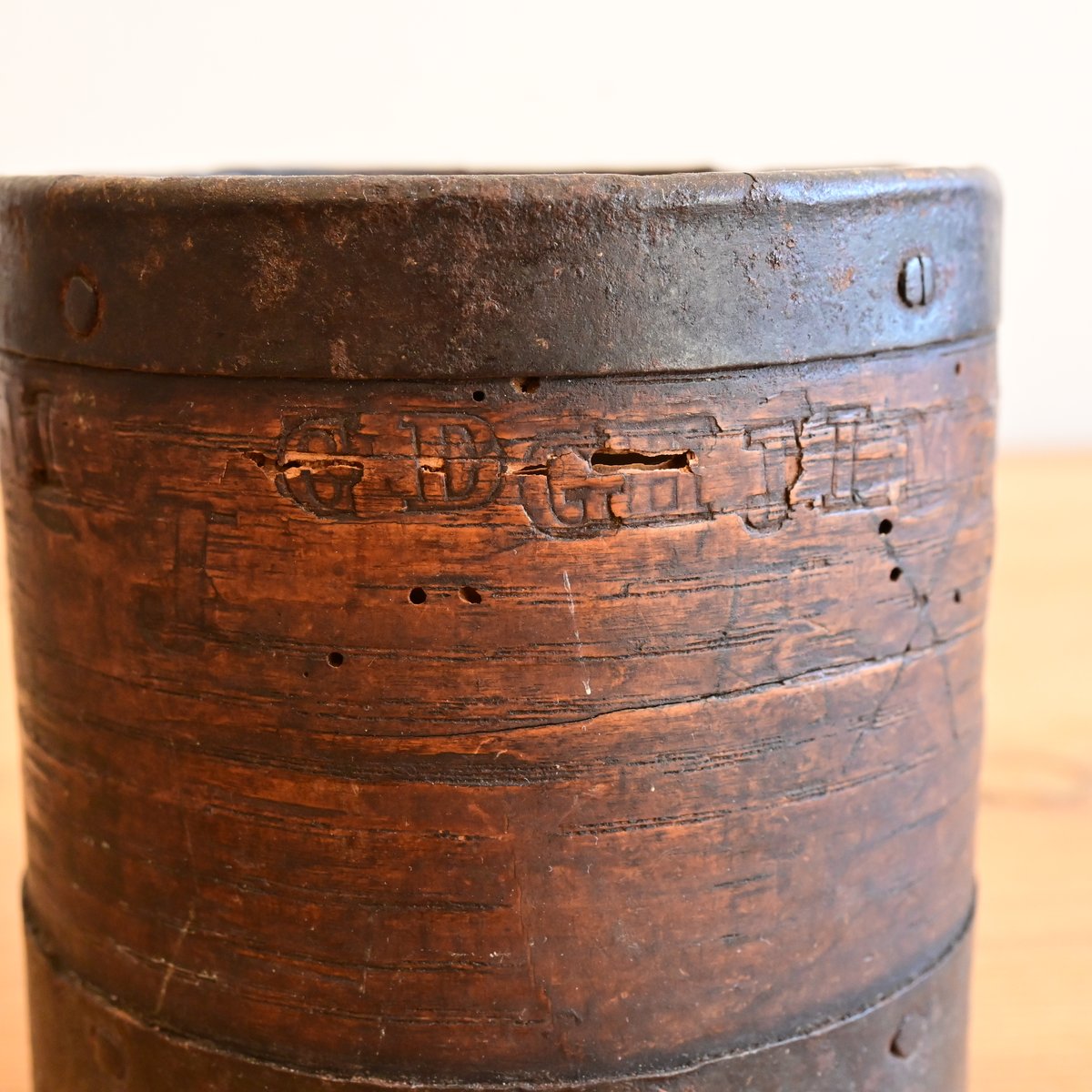 France Antique Measuring cup / フランス アンティーク 木と