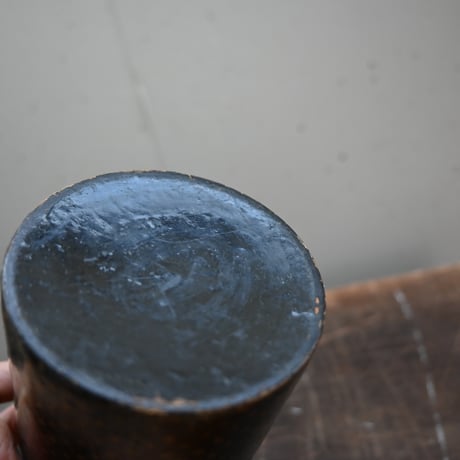 France Papier-Mache Canister Black / フランス パピエマシェのキャニスター