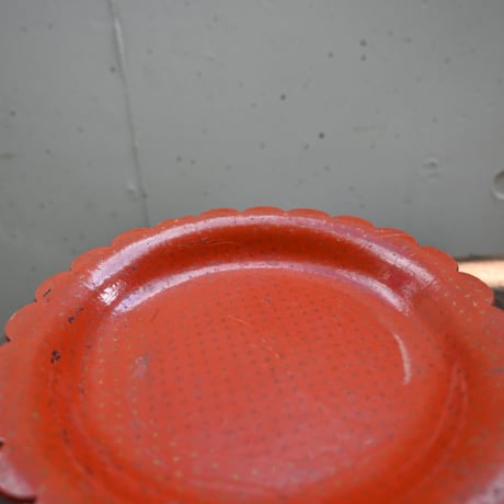 France Papier-Mache Smalltray Red / フランス パピエマシェの小さなトレイ 赤