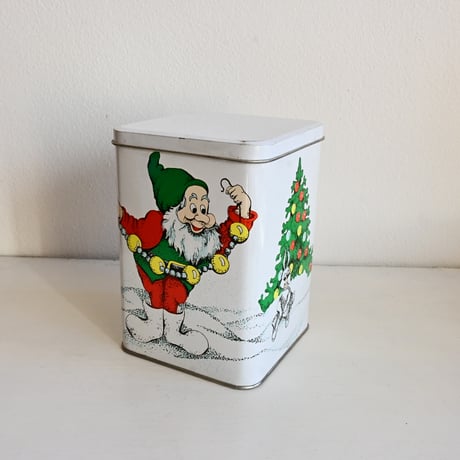Finland Christmas cookie Tin box / フィンランド サンタクロースのブリキボックス