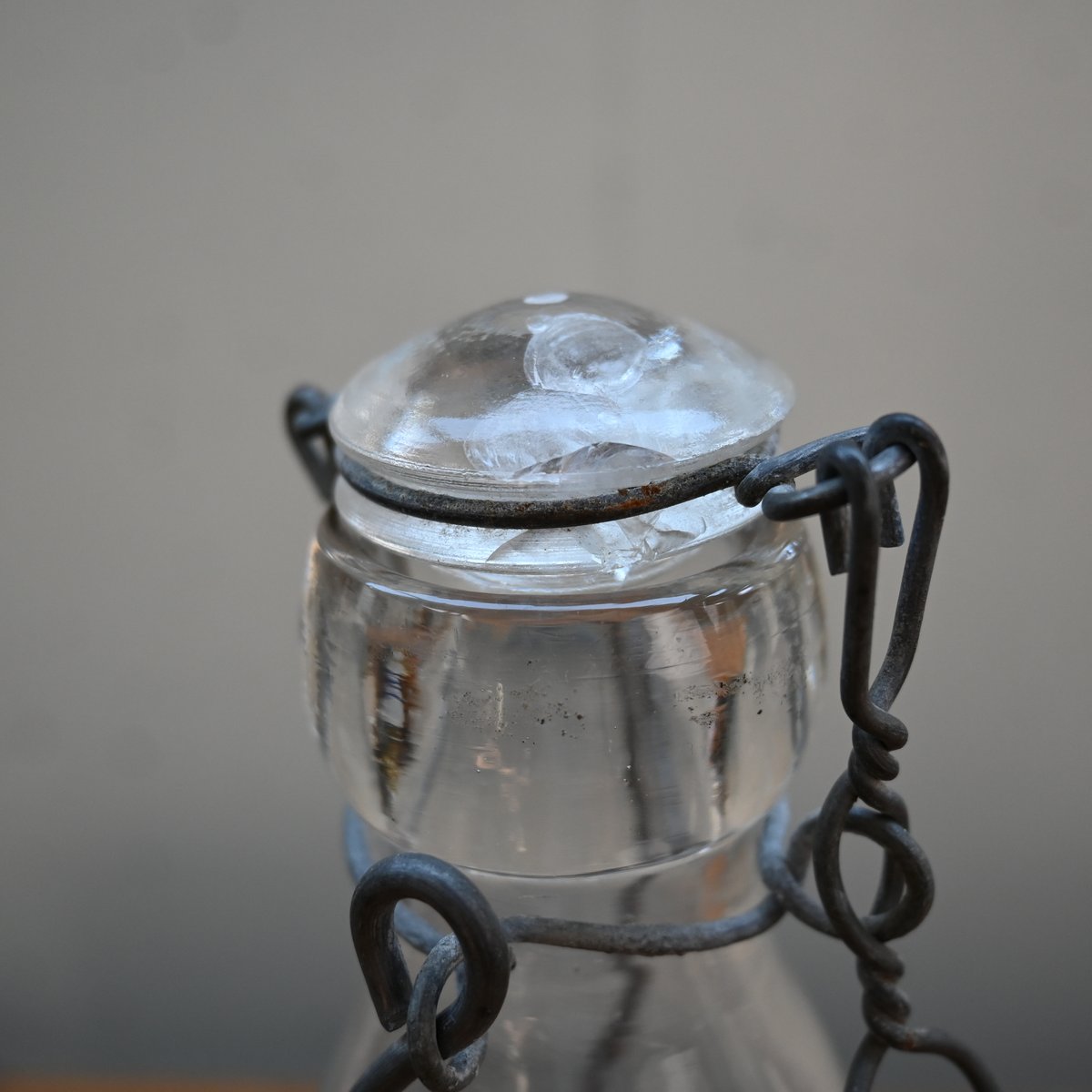 フランスアンティークブルーのガラス レアな12面体 アンティークガラス