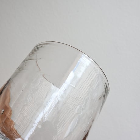 FRANCE Antique Round Glass  / フランス アンティーク トロンプルイユの円柱型グラス