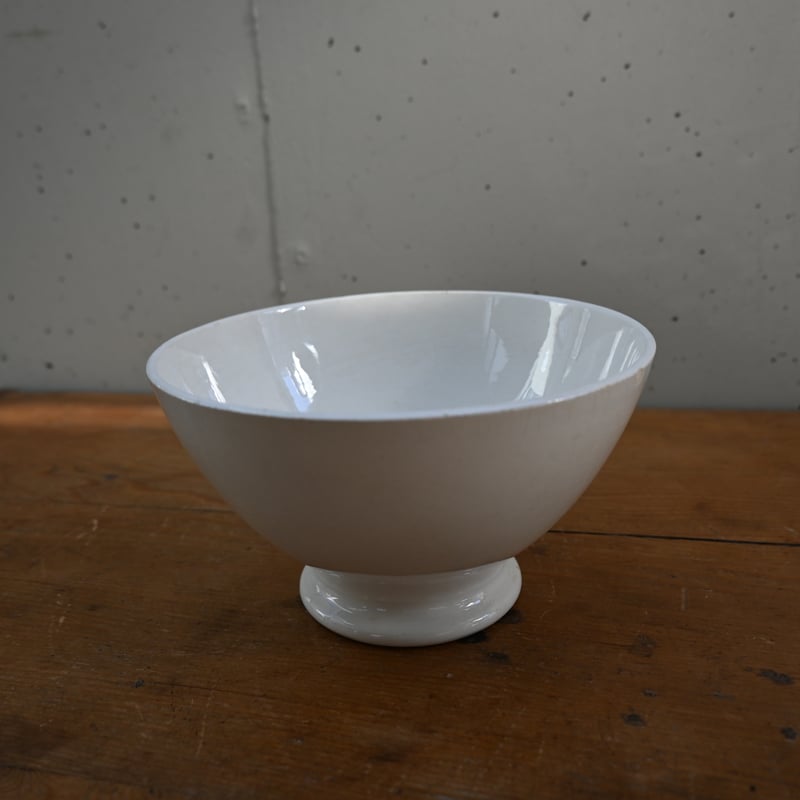 France Antique Cafe Bowl / フランス カフェオレボウル 白無地 A