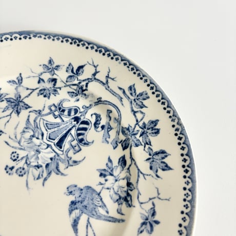 クレイユモントロー Creil et Montereau Perruche インコ プレート 平皿　デザート